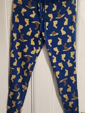 Hanna Andersson Blue Bunny-Print Pajama Bottom 100% Cotton